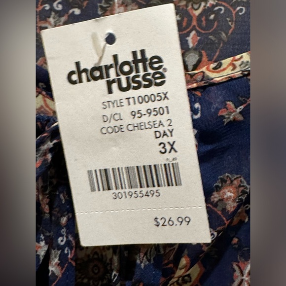Charlotte Russe blouse size 3X - Picture 3 of 3